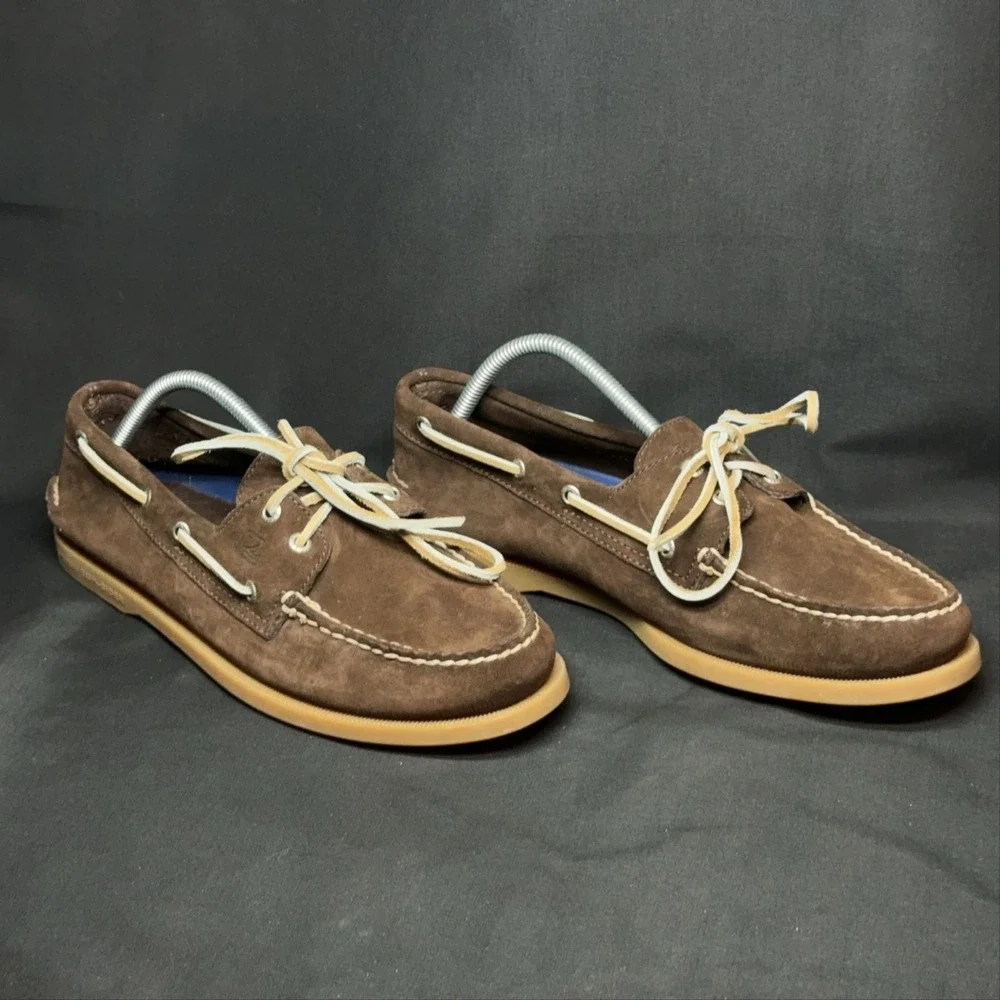 Sperry Top-Sider Shoes Mens Size 10.5 Brown Suede Boat Deck Moccasin Casual